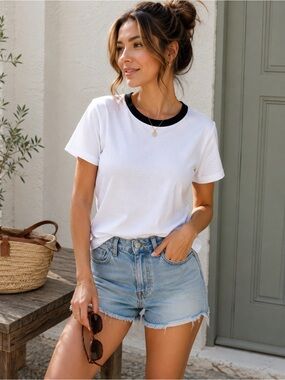 Madewell The Perfect Crewneck Tee | Ringer Tee | NWT | Size Medium